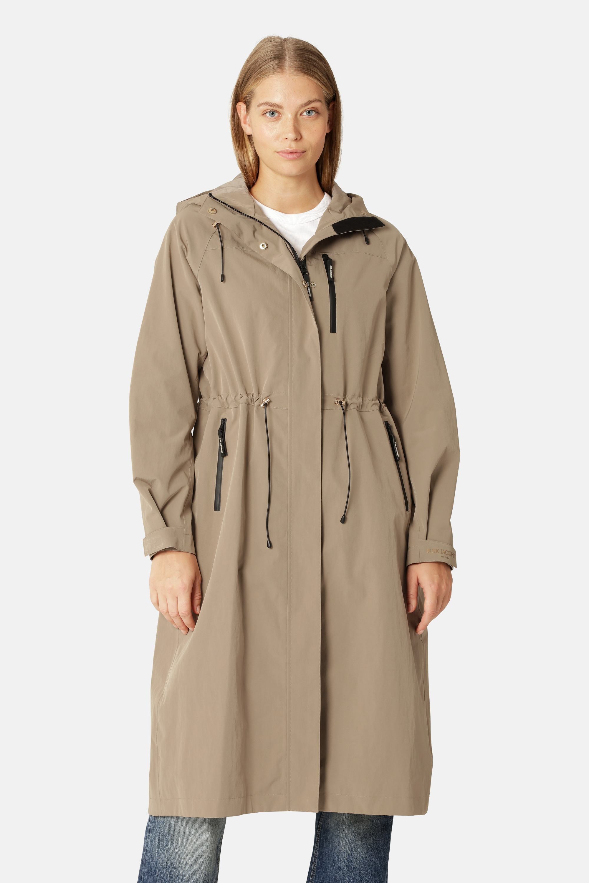 Impermeable Técnico Largo - Greige